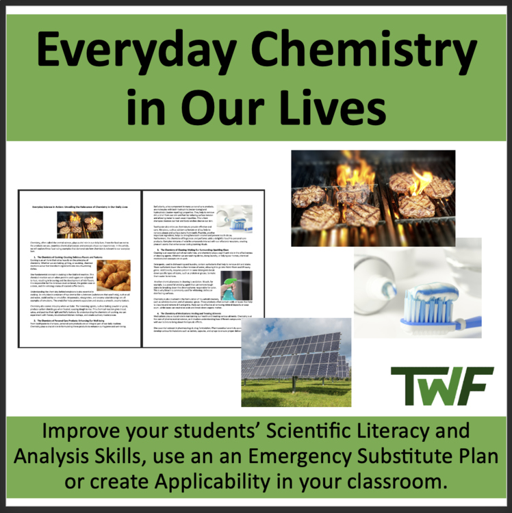 Everyday Chemistry in Our Live - Reading Comprehension Article - Grade 8 and Up