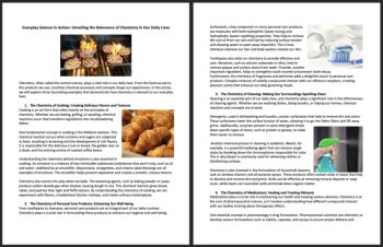 Everyday Chemistry in Our Live - Reading Comprehension Article - Grade 8 and Up, image 2