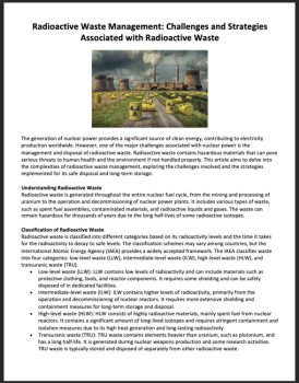 Radioactive Waste Management - Reading Comprehension Article - Grade 10 and Up, image 2