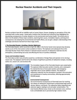 Nuclear Reactor Accidents and Their Impacts - Four Case Studies - Grade 8 and Up, image 2