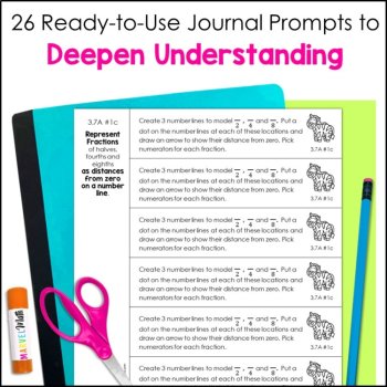 3rd Grade Fractions Journal Prompts - Equivalent Fractions, Comparing Fractions, image 4