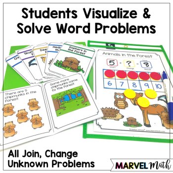 Kinder - 1st Grade Problem Solving Math Readers   Set 2: Join Change Unknown, image 2