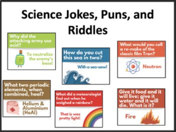 100 Science Jokes, Puns, and Riddles Bundle - Classroom Posters, image 3