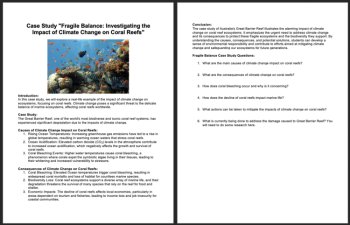 Ecology Case Study - Investigating the Impact of Climate Change on Coral Reefs, image 2