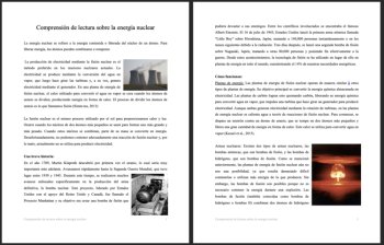 Comprensión de lectura sobre la energía nuclear, image 2