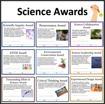 End of Year Middle School Science Awards - 39 Year End Awards - Fully Editable, image 2