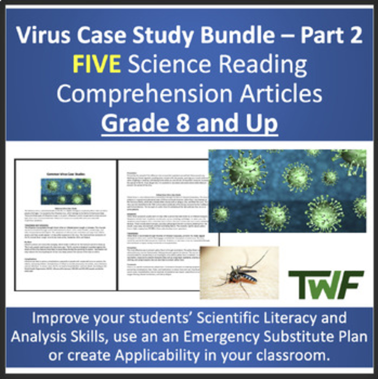Common Viruses Case Study Reading Bundle - Part 2 - Grade 8 and Up
