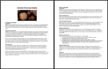 Common Viruses Case Study Reading Bundle - Grade 8 & Up | Rabies, Ebola, & more, image 2