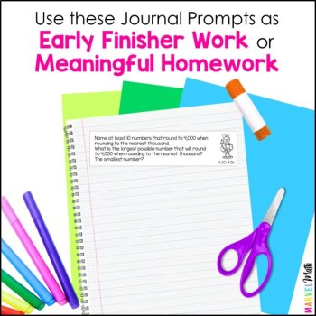 Math Journal Prompts - 4th grade Addition & Subtraction TEKS, image 3