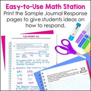 Math Journal Prompts - 4th grade Addition & Subtraction TEKS, image 4