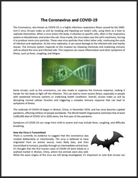The Coronavirus and COVID Reading Comprehension Passage & Questions Grade 8 & Up, image 2