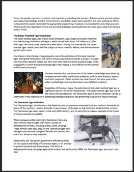 Species Extinction Reading Comprehension Passage and Questions | Grade 8 and Up, image 2