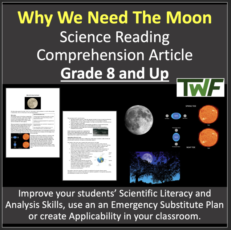 Why Do We Need The Moon? - Science Reading Article - Grade 8 and Up