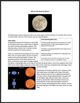 Why Do We Need The Moon? - Science Reading Article - Grade 8 and Up, image 2