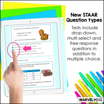 Adding & Subtracting Decimals Whole Numbers Tests - 4th Grade STAAR Math Review, image 4
