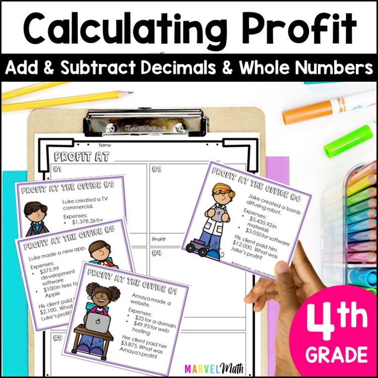 Calculating Profit: An Activity to Practice TEKS 4.4A and 4.10B