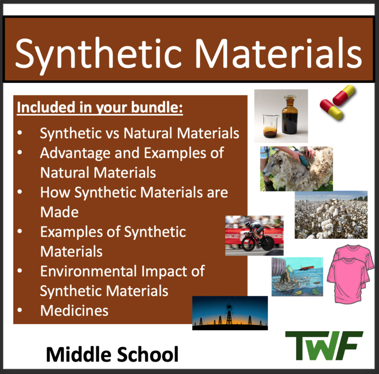 Synthetic Materials - MS-PS1-3 - Google Slides & Office Middle School Lesson