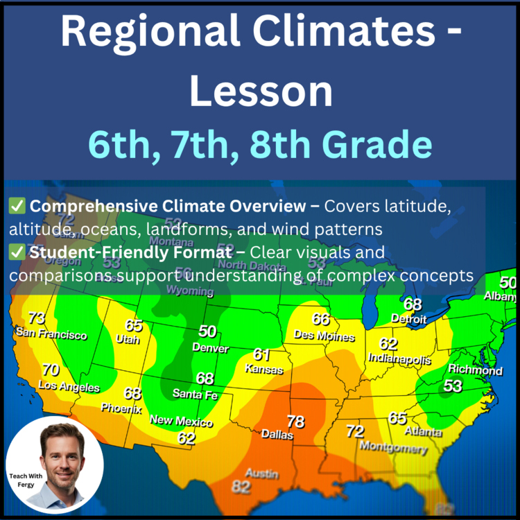 Regional Climates Lesson - MS–ESS2-6 | 6th, 7th, 8th Grade | Weather, Coriolis