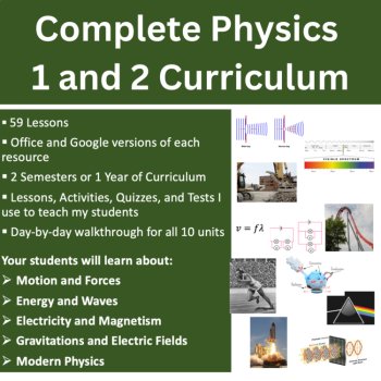 Physics Curriculum | Physics 1 & 2 | Tests, Activities, Lessons | 11th and 12th, image 2