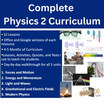 Physics 2 | Full Year Curriculum | Tests, Activities, Lessons | 11th Grade NGSS, image 2