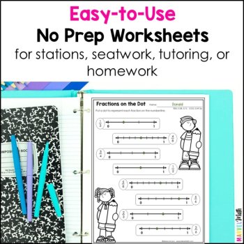 3rd Grade Fractions Worksheets - Unit Fractions, Equivalent Fractions and more!, image 3