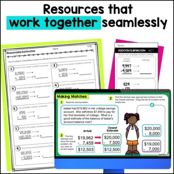 4th Grade Addition and Subtraction Unit - Decimals, Estimating, Rounding TEKS, image 3