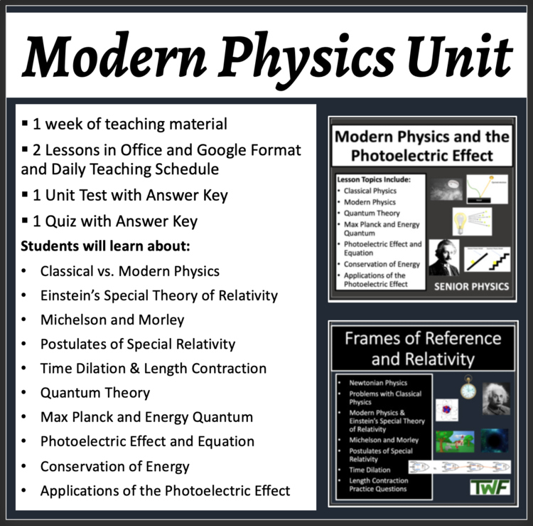 Modern Physics Unit Bundle - SENIOR Physics Bundle