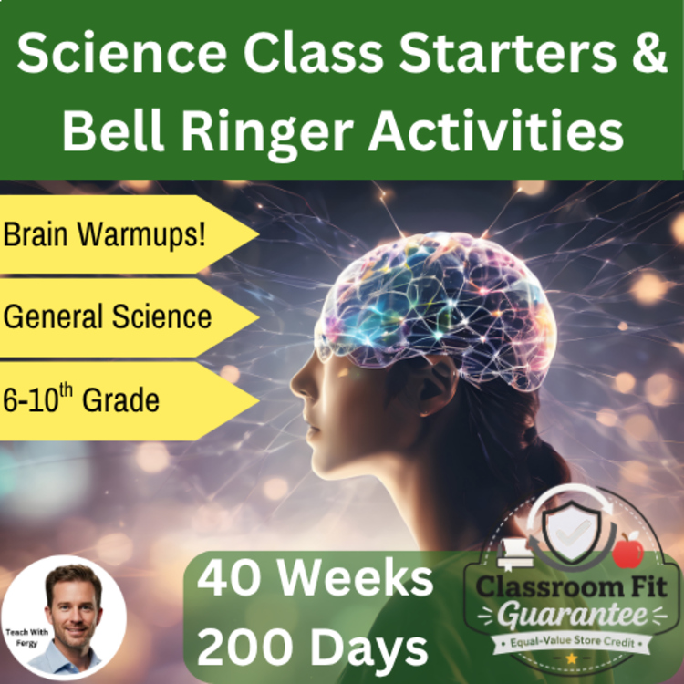 Science Bell Ringers and Class Starter Activities | 200 Unique Days & Activities