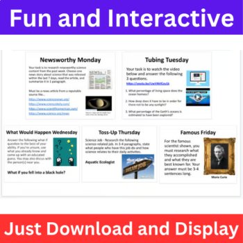 Science Bell Ringers and Class Starter Activities | 200 Unique Days & Activities, image 4
