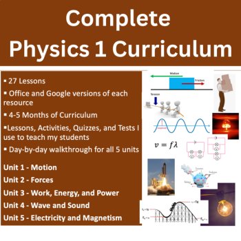 Physics 1 | Full Year Curriculum | Tests, Activities, Lessons | 11th Grade NGSS, image 2