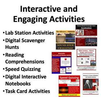 Physics 1 | Full Year Curriculum | Tests, Activities, Lessons | 11th Grade NGSS, image 4