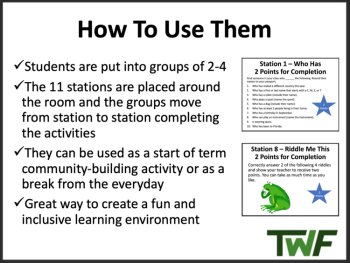 Middle School Icebreaker Station Activity - 11 Stations to start your semester, image 2