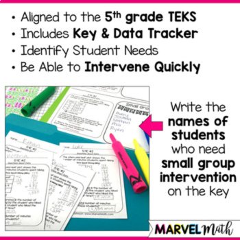 5th Grade Data Analysis TEKS Exit Slips, image 2