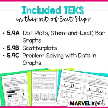 5th Grade Data Analysis TEKS Exit Slips, image 4