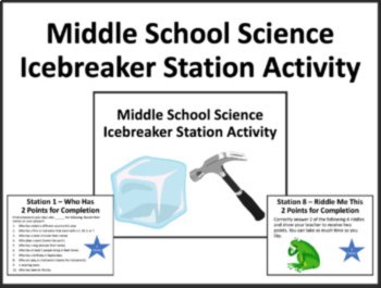 TEKS Middle School Icebreaker Station Activity - Includes 11 Stations, image 3