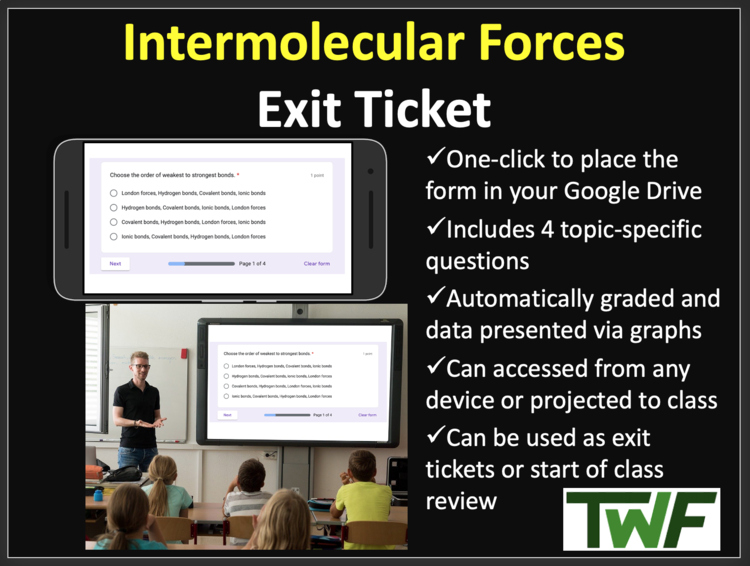 Intermolecular Forces Exit Ticket and Review Activity