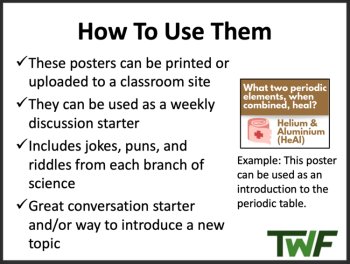 50 Science Jokes, Puns, and Riddles - Part 1 - Classroom Posters, image 2