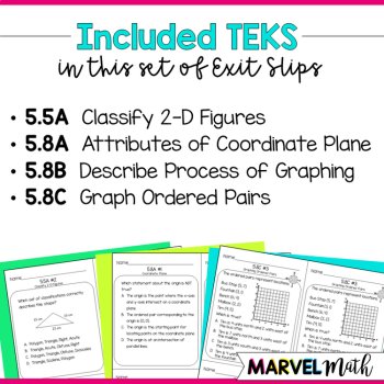 5th Grade Geometry TEKS Exit Slips, image 4