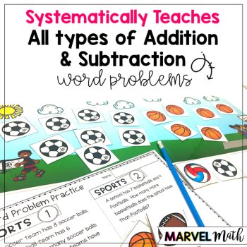 1st Grade Hands-On Word Problems Bundle: Kits 1-10, image 2