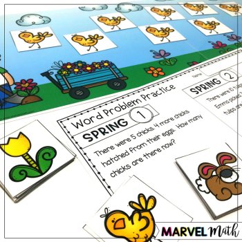 1st Grade Hands-On Word Problems Bundle: Kits 1-10, image 3