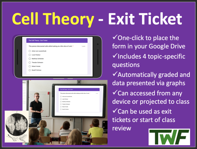 Cell Theory Exit Ticket and Review Activity