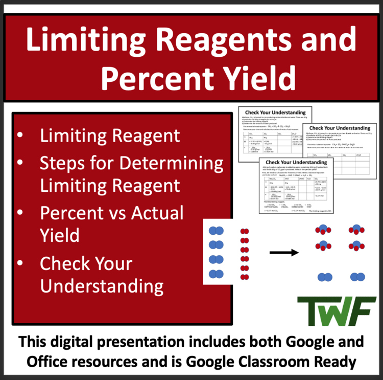 Limiting Reagents and Percent Yield Senior Chemistry Lesson | Excess Reagent