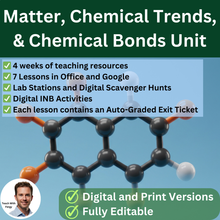 Matter, Periodic Table Trends, and Chemical Bonds Unit - 11th, 12th Chemistry