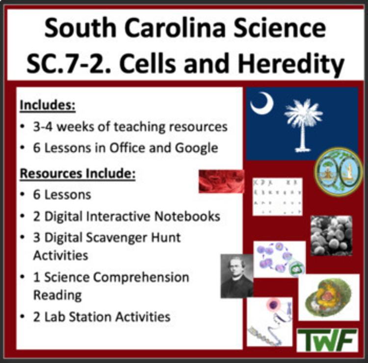 South Carolina State Standards for Science: Grade 7 - SC.7-2. Cells and Heredity