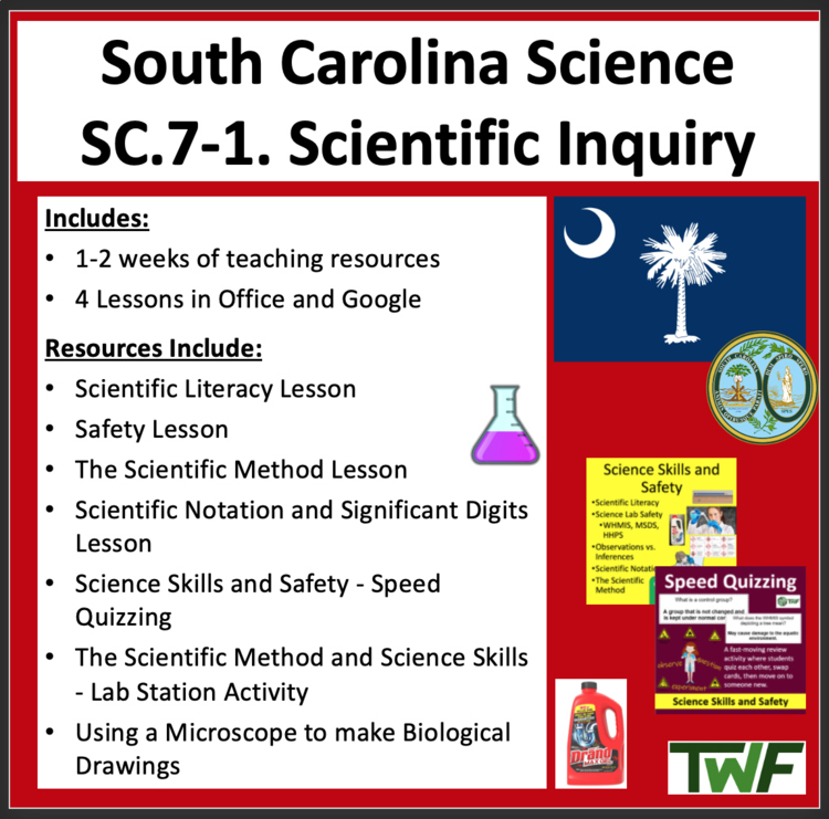 South Carolina State Standards for Science: Grade 7 - SC.7-1. Scientific Inquiry