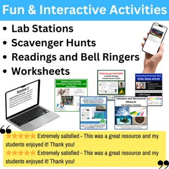 Solutions and Solubility Unit - Lessons, Lab Station Activities, & Assessments, image 4