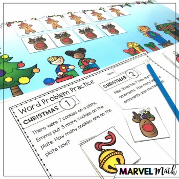 1st Grade Hands-On Word Problems Kit 7: Christmas Problems, image 2