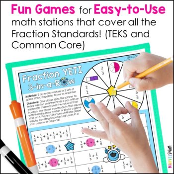 3rd Grade Fraction Games - Equivalent Fractions, Comparing Fractions, and more!, image 2