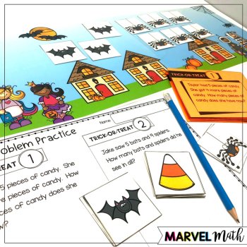 1st Grade Hands-On Word Problems Kit 6: Halloween Problems, image 2