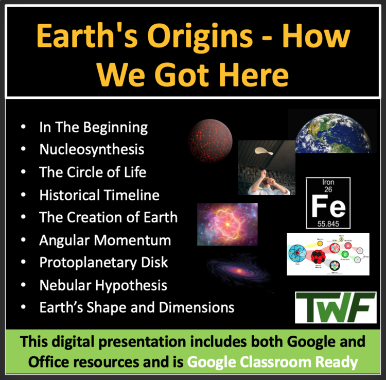 Earth's Origins - How We Got Here - Google Slides and PowerPoint Lesson